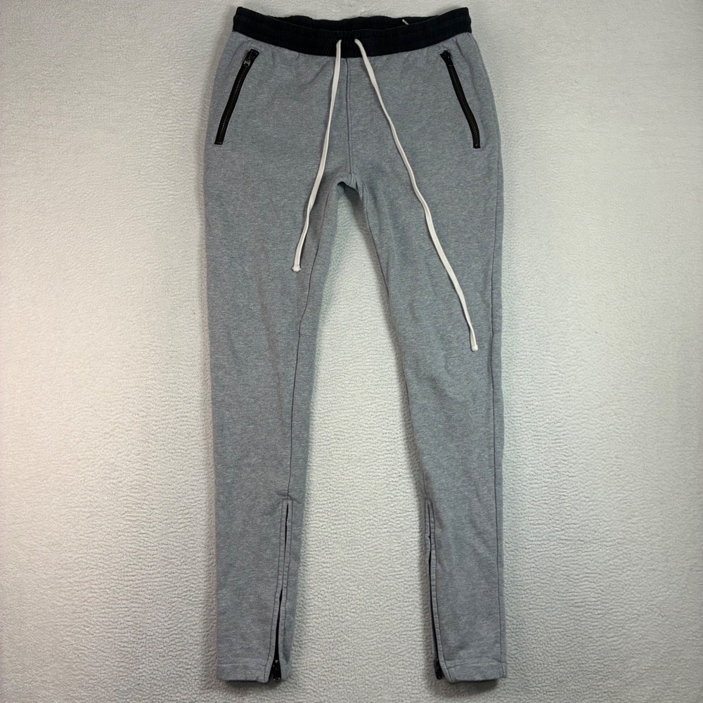 Fear of God FOG Essentials Sweatpants Men S Gray Skinny Cotton Streetwear Zipper